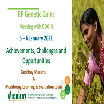 Research Program Genetic Gains (RPGG) Review Meeting 2021: Achievements, Chal...