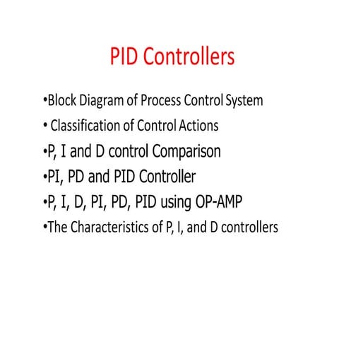 PID controller in control systems