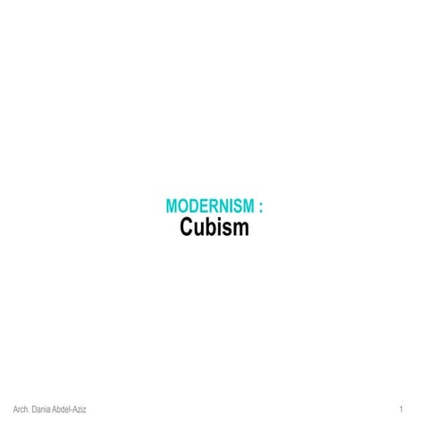 history of contemporary architecture - 14. Cubism +  De Stijl.ppt