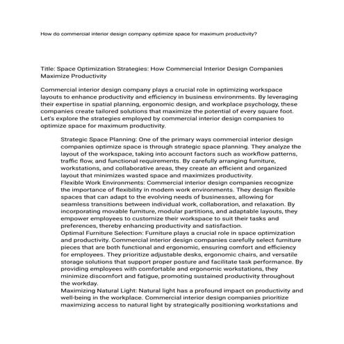 Space Optimization | PDF