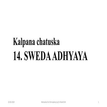 Charaka Samhita Sutra Sthana Chapter 14 Swedhaadhyaya
