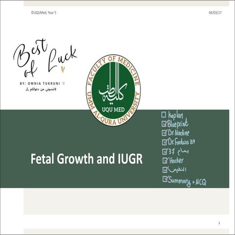 14.Intrauterine growth restriction in pregnancy