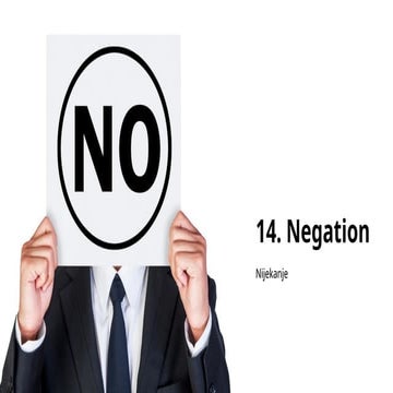 Chapter 14: Negation (Grammar) (English) by PONS | PPTX