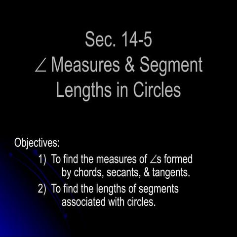14 5 segment measures lesson