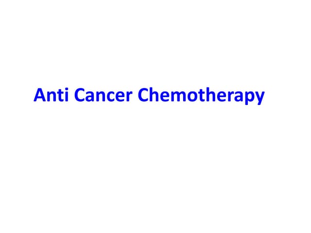 cancer chemotherapy
