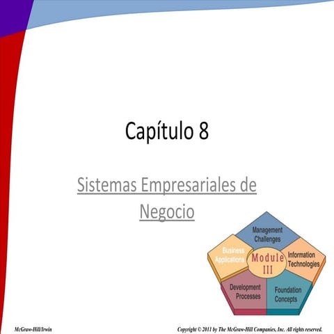 Capítulo VIII. Sistemas de Información Gerencial, James O´Brien. SESION ERP. Por el Profesor presentación Powerpoint