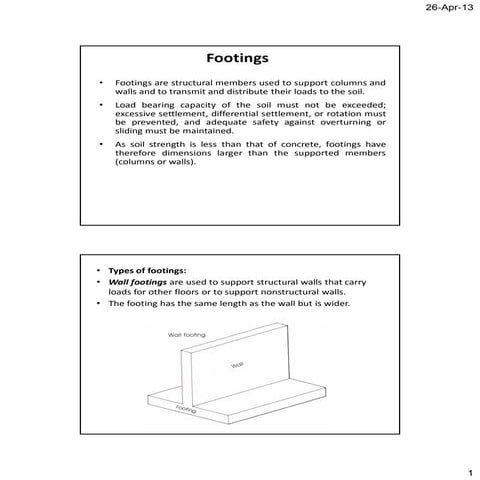 Lec13 Continuous Beams and One Way Slabs(3) Footings (Reinforced Concrete Des...