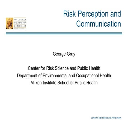 Risk Perception | PDF