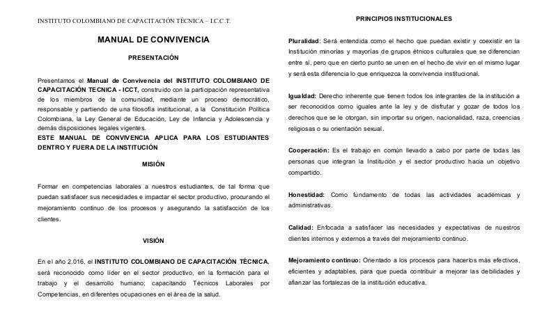 Manual de convivencia 2012