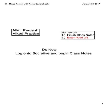 14   mixed review with percents with answers