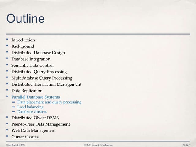 Database ,14 Parallel DBMS
