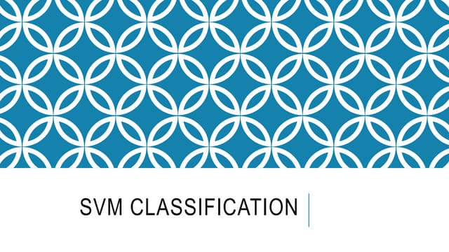 svm classification