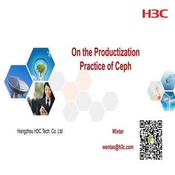 Ceph Day Shanghai - On the Productization Practice of Ceph 