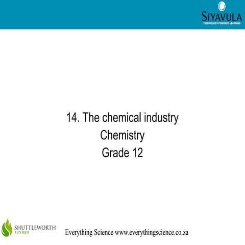 The chemical industry