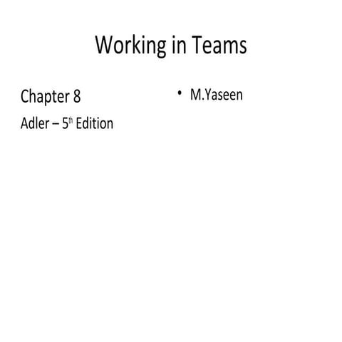 14. working in teams