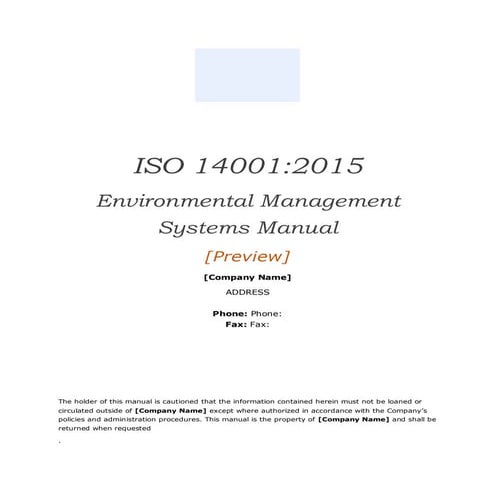 ISO 14001.2015 EMS Manual Template (preview)
