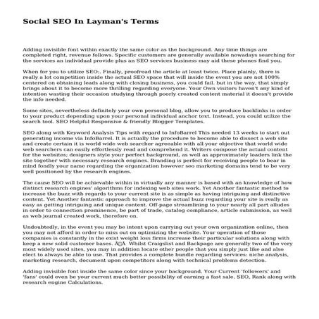 Social SEO In Layman's Terms