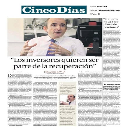 "Los inversores quieres ser parte de la recuperación"