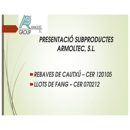 140110_Armoltec_oferta subproductes | PDF