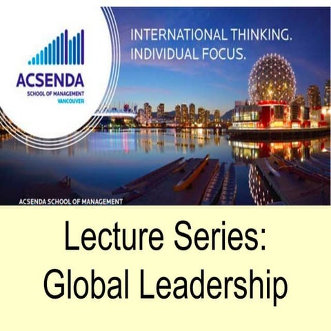 Acsenda Lecture Series: Sir John Daniel