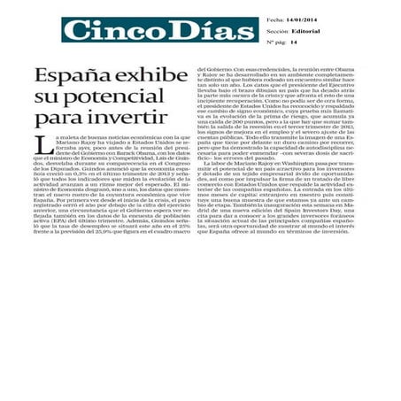 España exhibe su potencial para invertir