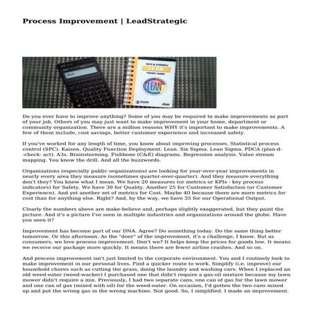 Process Improvement | LeadStrategic