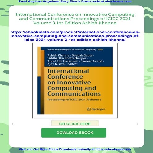 International Conference on Innovative Computing and Communications Proceedin...