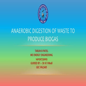 Anerobic digetion