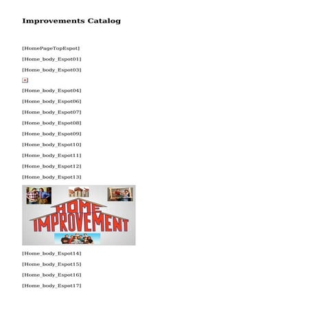Improvements Catalog | PDF