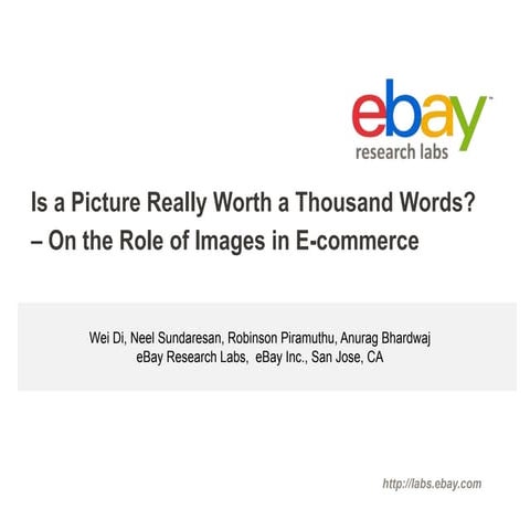 Is a Picture Really Worth a Thousand Words? – On the Role of Images in E-commerce