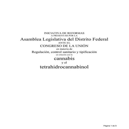 Iniciativa Cannabis ante Congreso de la Unión