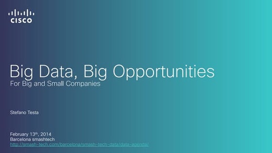 Stefano Testas | CIsco | Big Data