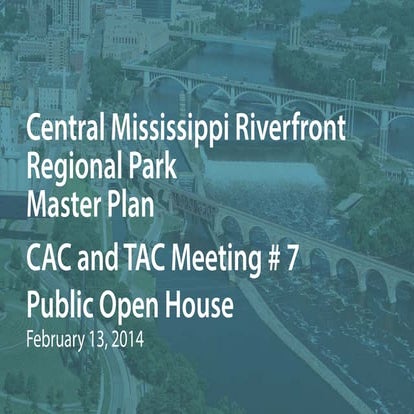 Water Works Park Design Presentation, February 13, 2014