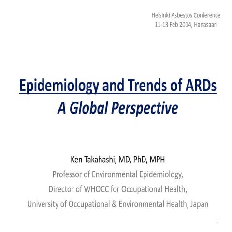 Epidemiology and trends of asbestos-related diseases at Helsinki ...