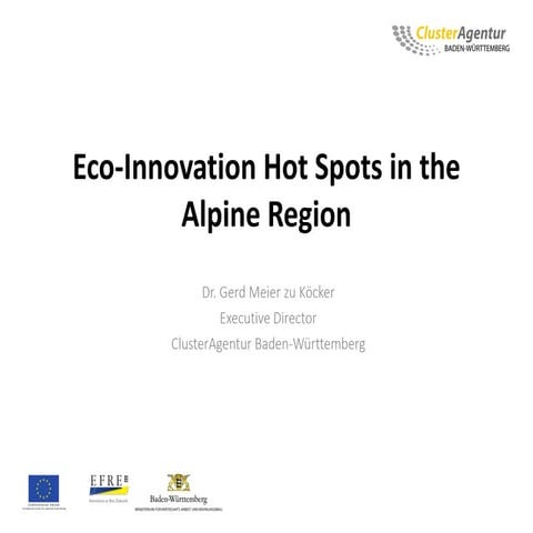 Eco Innovation Hot Spots within Alpine Region