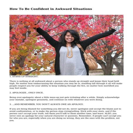 How To Be Confident in Awkward Situations