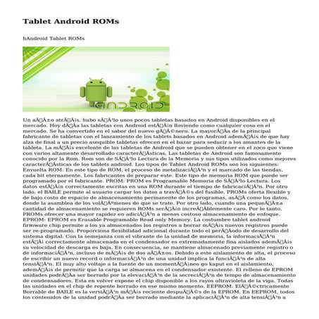Tablet Android ROMs | PDF