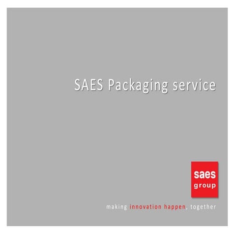 SAES Packaging Services for MEMS Devices