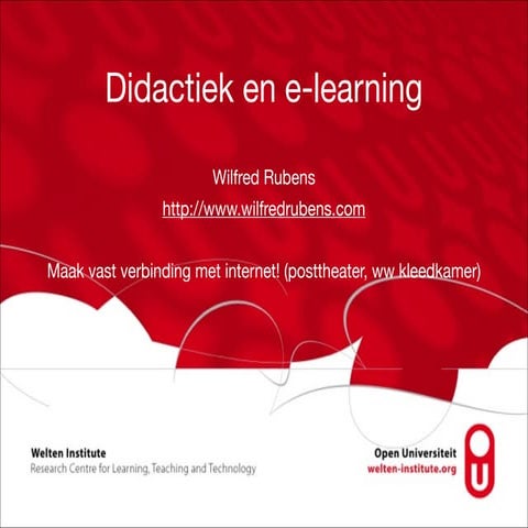 Didactiek en e-learning