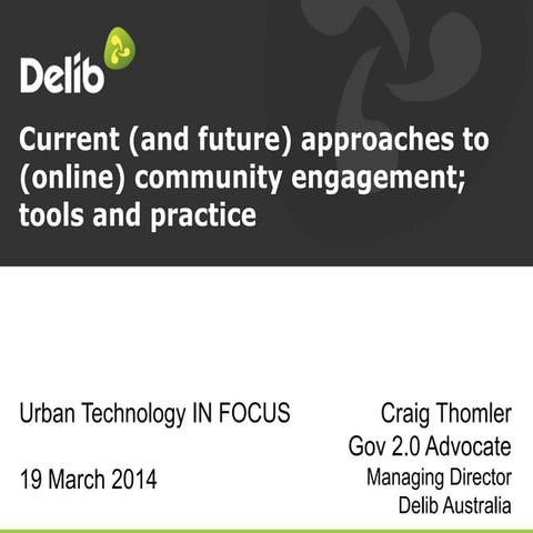 Community engagement in planning - now and into the future
