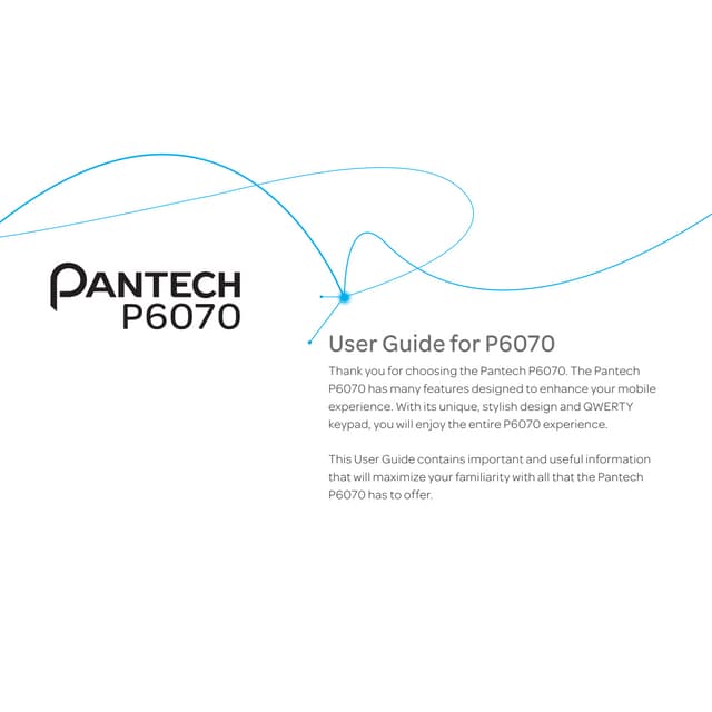 Pantech Vybe Manual / User Guide (English)