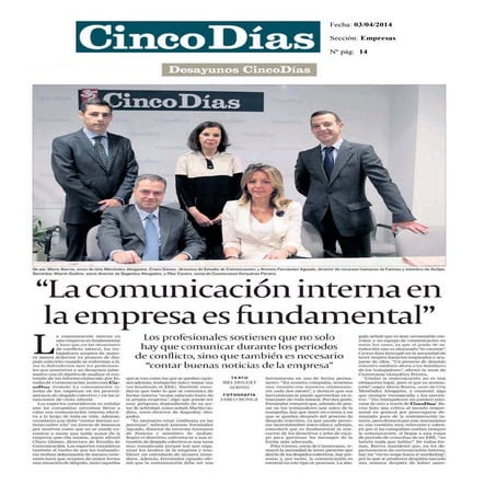 "La comunicación interna en la empresa es fundamental"