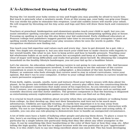 ﻿Directed Drawing And Creativity
