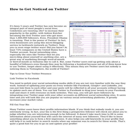 How to Get Noticed on Twitter