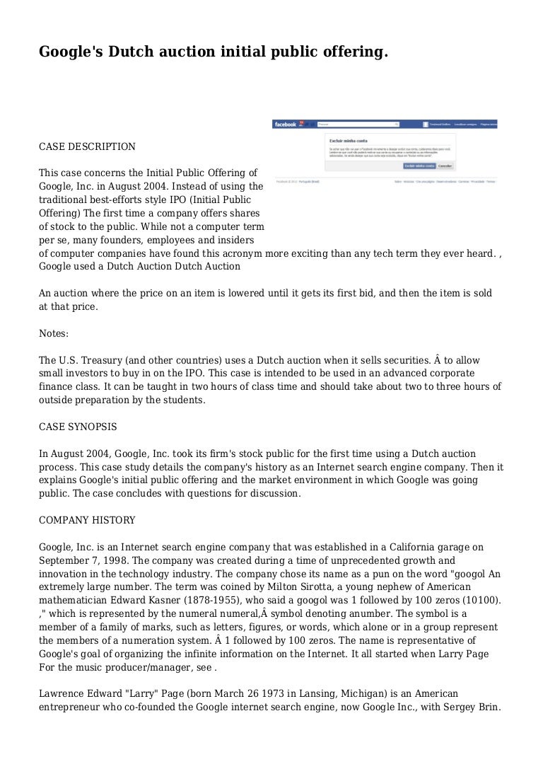Ipo of stinnes case study divestiture