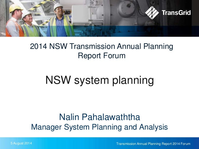 2014 Transmission Annual Planning Report NSW system planning