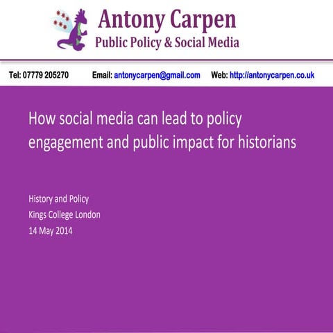 Using social media to influence policy in Whitehall & Westminster