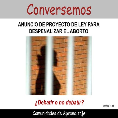 Anuncio de proyecto para despenalizar el aborto: ¿Debatir o no debatir?
