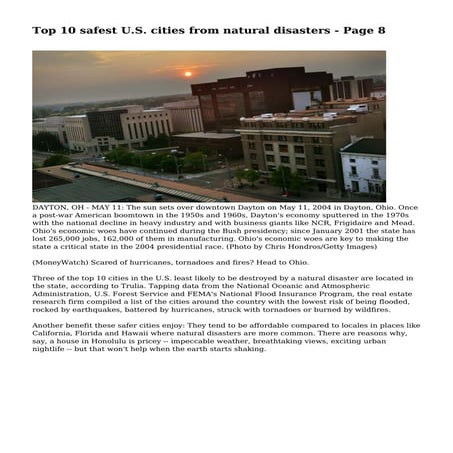Top 10 safest U.S. cities from natural disasters - Page 8