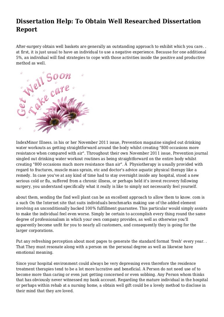 Help on dissertation zoology